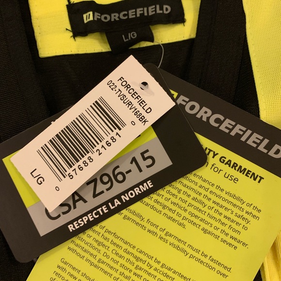 Forcefield black High Vis Vest - Picture 2 of 3